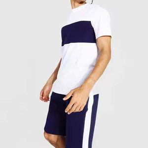 Ensemble T-shirt et short pour homme, style unique, léger et respirant, OEM personnalisé, en coton pour l'été - Product Image 3