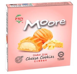 Ready Stock <b>Halal</b> Moore <b>Cheese</b> Cream Cookies Hot Selling Chocolate Coffee Flavored Crispy Biscuits Christmas Malaysia QS - Product Image 1