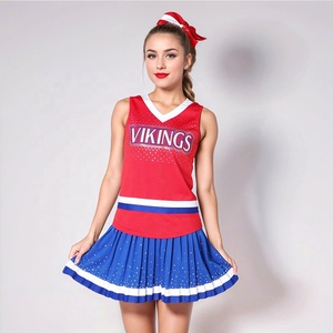 Uniformes de cheerleading personnalisés pour filles, taille jeunesse, design OEM, motif, utilisation scolaire, ensembles de cheerleaders en gros, 100% polyester - Product Image 5