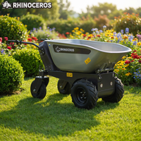 Mini-dumper électrique Rhinoceros KS450E, capacité de charge 450 kg, moteur 800 W, utilisation toutes saisons, camion utilitaire de jardin