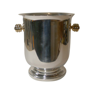 Cubo de hielo de acero inoxidable, diseño redondo, estilo minimalista, con asa de cuero, resistente al óxido, para fiestas, hoteles y hogar. - Product Image 4