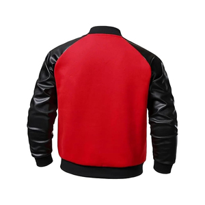 Chaqueta Letterman de Alta Calidad Hecha a Medida, Cuello Camisero, Tela de la Mejor Calidad, Chaquetas Varsity de Lana y Cuero - Product Image 2