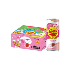 Vente en gros de boissons Chupaa Chupss au goût de crème de fraise, style coréen, en canettes de 345 ml, en palettes mixtes pour les distributeurs, exportation mondiale - Product Image 1