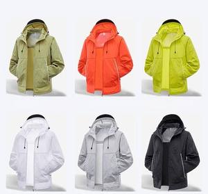 <b>Mens</b> Lightweight Canvas Outdoor Jacket Waterproof Windbreaker Breathable <b>Rain</b> <b>Coat</b> Hiking Traveling Camping Sportswear Front - Product Image 2