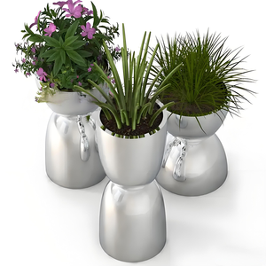 Macetas de Metal con Acabado Bronce Antiguo, Estilo Victoriano, Macetas Grandes de Acero Inoxidable para Decoración de Porche, Entrada y Jardín - Product Image 1