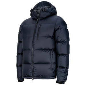 Heavy Designer Canvas <b>Waterproof</b> Puff <b>Padded</b> Oversized Bubble Winter Black Custom Men Shiny Puffer <b>Jacket</b> with Sleeve Pocket - Product Image 3