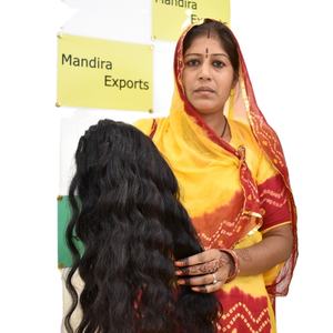 Vente en gros 100% Naturel Remy Cheveux Cuticules Alignés Vierge Armure Noir Profond Ondulé Bundles Indian Temple Extensions de Cheveux Humains - Product Image 2