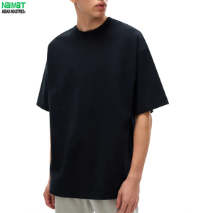 เสื้อยืดทรงบ็อกซี่โอเวอร์ไซส์สำหรับผู้ชาย ไหล่ตก คอกลม แขนสั้น ผ้าฝ้าย สไตล์สตรีทแวร์ - Product Image 2