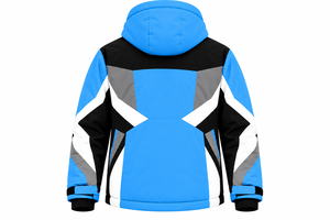 Veste de ski imperméable coupe-vent bleu noir blanc, parka d'hiver pour activités de plein air, manteau de sport de neige à capuche avec logo pour homme - Product Image 2