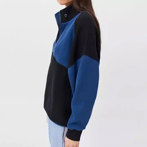 เสื้อสเวตเชิ้ตผู้หญิงแบบคอซิป ¼ ซิป แขนยาวปกติ มีฮู้ด ผ้าถัก 100% คอตตอน แห้งเร็ว สไตล์สตรีทแวร์ เหมาะสำหรับใส่ในฤดูหนาว - Product Image 5