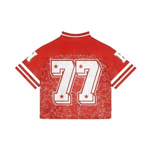 เสื้อแฟนอเมริกันฟุตบอลสั่งทำขายส่ง แบบสั้น ระบายอากาศได้ดี ผู้ผลิต OEM รับทำโลโก้แบบสั่งทำ พิมพ์ลายด้วยความร้อน รับผลิตแบรนด์ส่วนตัว - Product Image 6