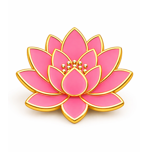 Pin de Flor de Loto Blanco Personalizado, Recuerdo Religioso Budista Hindú Tradicional - Product Image 5