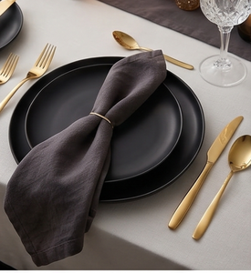 <b>Golden</b> Flatware <b>Set</b> With High Mirror Polish Elegant Design Dishwasher Safe Metal <b>Cutlery</b> For Wedding Tabletop Use - Product Image 4