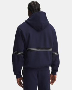 2026 Men's Navy Zipper Hoodie 100% Cotton Breathable Regular Fit Casual Autumn Wear Solid Color - Product Image 2