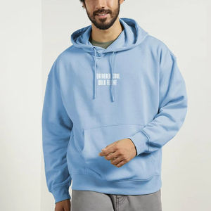 Ventes en gros de sweats à capuche de luxe de haute qualité, personnalisés, en coton mélangé lourd, à épaules tombantes, pour hommes - Product Image 1