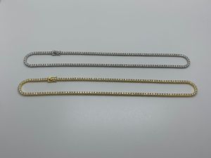 Collar de cadena de tenis de moissanita, plata de ley 925, dos tonos, cadena de diamantes VVS, joyería de lujo estilo hip hop, regalo para hombres - Product Image 4