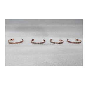 Pulsera Kada de Cobre Hecha a Mano de Primera Calidad, Brazalete Abierto Ajustable, Energía Curativa Tradicional, Chapado en Cobre Antiguo, Joyería Unisex para - Product Image 1