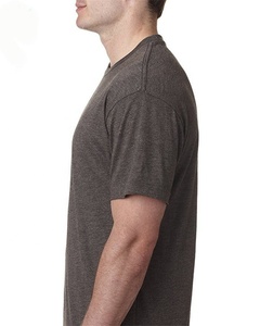 Gym Workout T-shirt pour homme 100% coton Personnalisé de haute qualité en bambou biologique T-shirt pour homme Équipage respirant, fitness Fitted Tee - Product Image 5