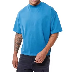 เสื้อยืดคอตตอน 100% หนัก 280 กรัม ทรงโอเวอร์ไซส์ ทรงบ็อกซี่  แบบครอป  ไม่หดตัว  สำหรับผู้ชาย - Product Image 3