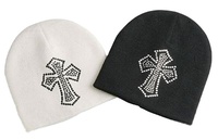 Gorro de Punto Personalizado con Logotipo, de Poliéster y Algodón, Decoraciones de Diamantes de Imitación Personalizables, Estilo Urbano, Bloques de Color, Unisex