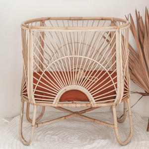 Lits bébé en rotin pour nourrissons, accessoires pour tout-petits, prix bas, matériau naturel, lit bébé pour enfant - Product Image 3