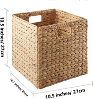 Panier de rangement/tiroir en herbe de mer naturelle tissé à la main, bord festonné, pour salle de bain, salon, cuisine, pour vêtements, chaussures, sacs