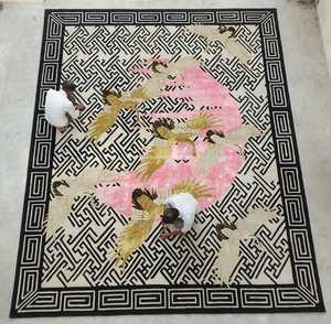 Alfombra Tejida a Mano, Diseño Tradicional Indio Rojo, Alfombra de Lana, Pelo Suave y Denso, para Sala de Estar, Decoración del Hogar - Product Image 4