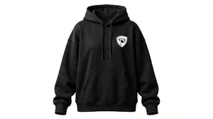 Sudadera con Capucha para Niñas Dumela, Color Negro, 100% Algodón Felpa, Bolsillo Frontal Grande, Estilo Casual para Otoño - Product Image 1