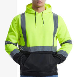 Sweat à capuche de travail haute visibilité unisexe en polyester indéchirable, design de sécurité, style distinctif, pour homme - Product Image 5