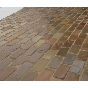 Pavés en pierre naturelle de grès brun automnal pour allées de jardin, patios et aménagements extérieurs - Product Image 2