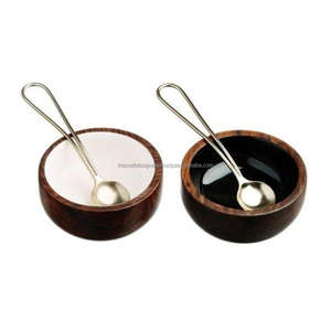 Venta al por mayor de cuencos de plato redondo decorativo de impresión personalizada esmalte frutero con cucharas Set decoración del hogar reutilizable americano cuencos de fideos - Product Image 5