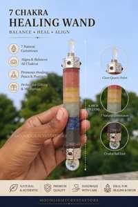 Varita de Sanación de Siete Chakras, Varita de Cristal Natural para Reiki, Meditación y Sanación Energética - Product Image 2