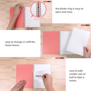 แหวนเปิดสมุดบันทึกขนาด A6ปก PP นุ่มสีสันสดใสเครื่องเขียนญี่ปุ่นอุปกรณ์สำนักงานและโรงเรียน N1964จำนวนมากสั่งซื้อ - Product Image 3