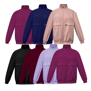 Ensembles d'uniformes médicaux personnalisés pour infirmières, ensembles de blouses et pantalons de jogging tendance pour femmes, vestes en spandex avec fermeture éclair - Product Image 5