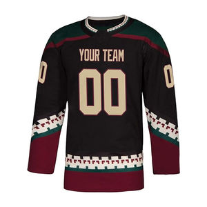 Impression par sublimation personnalisée, logo sur maillot de hockey sur glace, nom d'équipe personnalisé, marque, joueurs professionnels, polyester, vente en gros, service OEM - Product Image 1