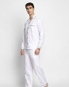 <b>Mens</b> Bamboo Pajama Set Soft Breathable Short Sleeve Top <b>Pants</b> Lightweight Home Sleepwear Relaxed <b>Lounge</b> Clothing - Product Image 5