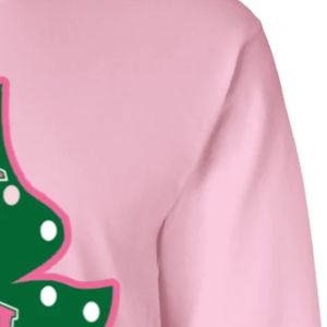Camiseta Rosa de Manga Larga con Cuello Redondo y Estampado Gráfico, Camiseta Informal para Mujer, Diseño Colorido en la Parte Delantera, Ropa de Moda Urbana - Product Image 2