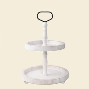 ถาดไม้2ชั้นถาดไม้สำหรับตกแต่งบ้านไร่ที่เป็นมิตรกับสิ่งแวดล้อมถาดไม้ชั้นวางขนมหวานกาแฟผลไม้คัพเค้กใช้ตกแต่งบ้านวันหยุด - Product Image 1