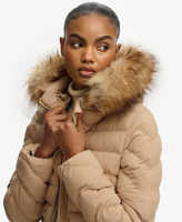 Veste matelassée pour femme en gros, personnalisable, décontractée, coupe-vent, avec fermeture éclair et poches latérales, manteau premium pour femme pour l'hiver