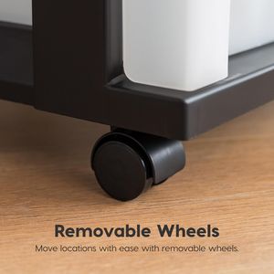 Carrello Portaoggetti con Ruote, Organizzatori in Plastica per Forniture Scolastiche e Materiali Artistici, Organizer con Cassetto Superiore - Product Image 4