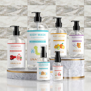 White PET Boston Pump <b>Bottles</b> Silk Screen Printed Screw Cap Lotion <b>Empty</b> 2oz 4oz 8oz 16oz 32oz Shampoo Body Wash Custom Unalila - Product Image 3