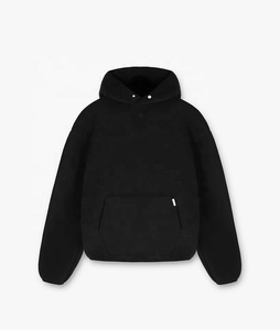 Sudadera con Capucha de Invierno para Hombre, de Alta Calidad, Informal, Lisa, de Felpa, Corte Regular, Antiencogimiento, Poliéster/Algodón, Diseño a Cuadros - Product Image 1