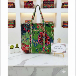 Bolso de Viaje y Compras Personalizado para Mujer, Ligero, de Terciopelo, Estilo Bohemio Vintage, para Primavera/Verano, Multitemporada, con Forro de Lona y Cierre de Cremallera - Product Image 2