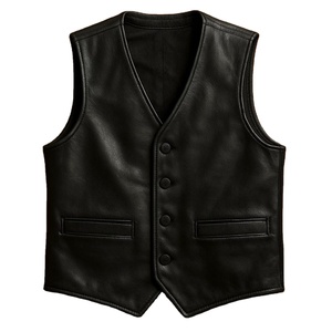 <b>Mens</b> Premium Cowhide <b>Leather</b> Biker <b>Vest</b> Hidden Pocket Custom Design Heavyweight Sleeveless Jacket For Touring <b>Leather</b> <b>Vest</b> - Product Image 5