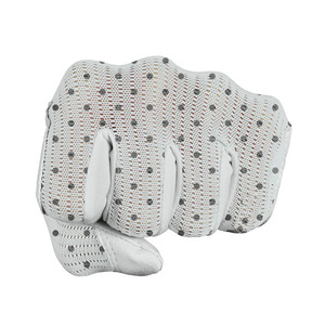 Gant de golf pour homme Nayab Industries, paume en cuir Cabretta, blanc à pois, dos en mesh respirant, léger, extensible, adhérence douce - Product Image 3