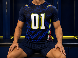 ชุดทีมเสื้อเจอร์ซีย์โพลีเอสเตอร์สั่งทำพิเศษ น้ำหนักเบา สวมใส่สบาย ผ้าซับเหงื่อได้ดี พิมพ์ลายโลโก้ด้านหน้าและด้านหลังแบบซับลิเมชั่น - Product Image 2