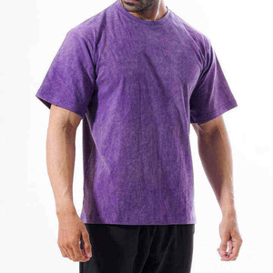 เสื้อยืดผู้ชายทรงหลวมใส่สบายสไตล์วินเทจฟอกสี คุณภาพสูง ขายส่ง ราคาถูก ผลิตจากผ้าฝ้าย 100% - Product Image 5