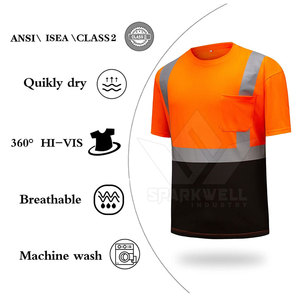 Camisetas de Trabajo Industriales de Alta Durabilidad y Alta Visibilidad, Certificadas por la CE, Tejido de Poliéster Transpirable, Ajuste Cómodo para el Trabajo Diario - Product Image 5