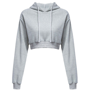 Sudaderas con capucha para mujer, de manga larga, con cremallera, estilo casual, básicas, tipo crop top. - Product Image 3