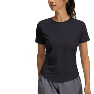 Camisetas Deportivas Ligeras de Verano para Mujer, de Secado Rápido, Transpirables, Ecológicas, de Nailon/Algodón, Antibacterianas, Cuello Redondo, Manga Corta - Product Image 2